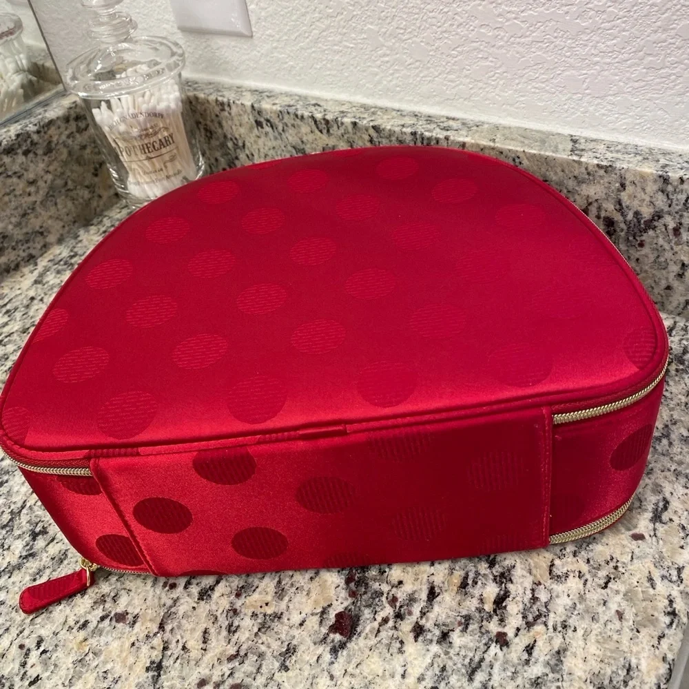 New Estée Lauder 2025 Glam Holiday Red Polka Dot Makeup Train Case